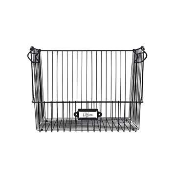 Spectrum Diversified Vintage Living™ Large Stacking Basket for Home Storage and Organization