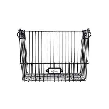 Spectrum Diversified Vintage Living™ Large Stacking Basket for Home Storage and Organization