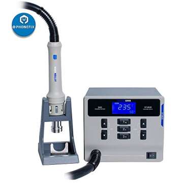 ATTEN ST-862D Lead-free Hot Air Gun Soldering Station, 1000W 110V Hot Air Rework Station with Intelligent Digital Display For Mobile Phone PCB Chip Welding Repair (110V)