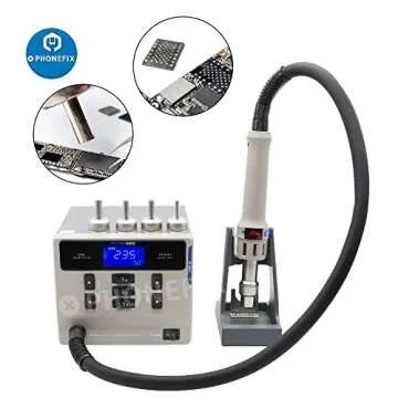 ATTEN ST-862D Lead-free Hot Air Gun Soldering Station, 1000W 110V Hot Air Rework Station with Intelligent Digital Display For Mobile Phone PCB Chip Welding Repair (110V)