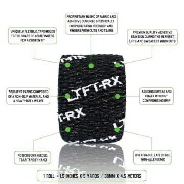 LYFT-RX Hook Grip Tape for Weightlifting and CrossFit