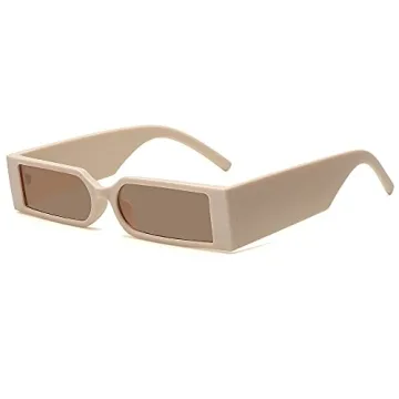 Trendy Retro 90s Rectangle Sunglasses for Summer Fashion & UV Protection