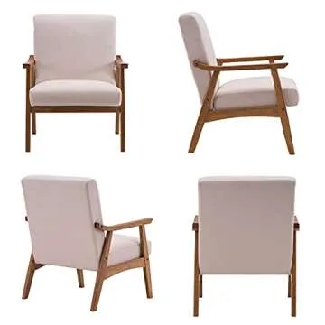 HIKTY LIYUEUS Beige Armchair Set of 2 - Modern Accent