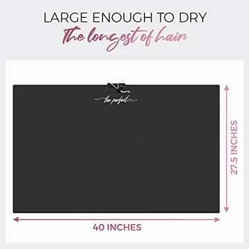 THE PERFECT HAIRCARE Microfiber Hair Large Towels Wrap for Women - Smooth as Silk - Anti-Frizz for Curly, Wavy, Straight Hair Girls - Plopping Essential - Easier to Use Than a T-Shirt - 2 Pack