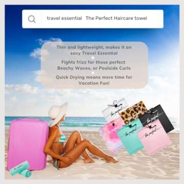 THE PERFECT HAIRCARE Microfiber Hair Large Towels Wrap for Women - Smooth as Silk - Anti-Frizz for Curly, Wavy, Straight Hair Girls - Plopping Essential - Easier to Use Than a T-Shirt - 2 Pack