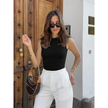 REORIA High Neck Backless Tank Top for Stylish Women