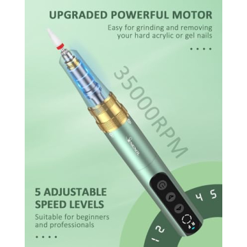 SENIGNOL Electric Cordless Nail Drill for Home Manicure