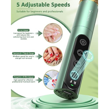 SENIGNOL Electric Cordless Nail Drill for Home Manicure