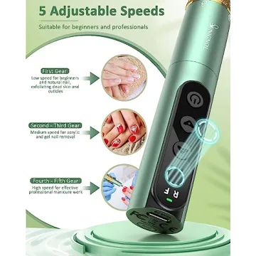 SENIGNOL Electric Cordless Nail Drill for Home Manicure