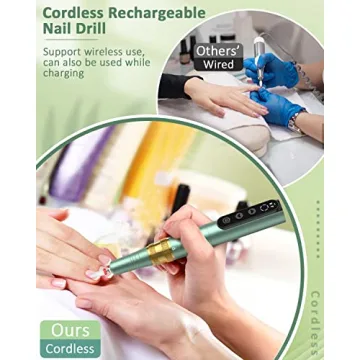 SENIGNOL Electric Cordless Nail Drill for Home Manicure