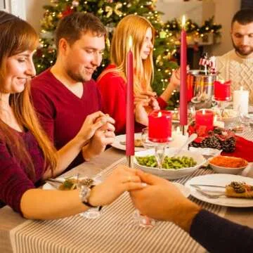 Affordable 10 Inch Burgundy Taper Candles for Events