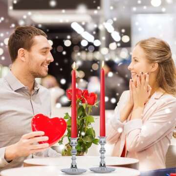 Affordable 10 Inch Burgundy Taper Candles for Events