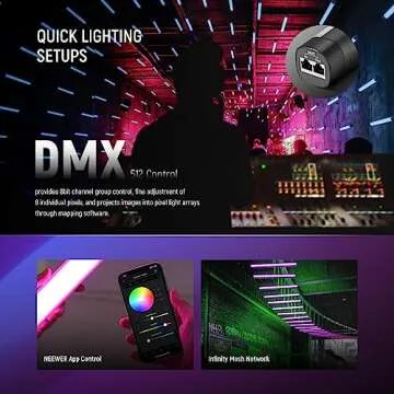 NEEWER TL60 RGB Tube Light, Full Color RGBWW Photography Handheld LED Video Lighting Wand Stick Supports APP/2.4G/DMX Control, 7 Pixel Effects 18 Scenes, 2500K-10000K CRI97+ TLCI98+, 3000mAh Battery