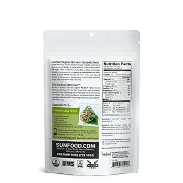 Sunfood Superfoods Raw Organic Pumpkin Seeds - Nutritional Powerhouse Snack - Austria Grown, Heirloo...