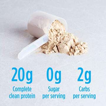 New Chapter Organic Plant Protein+ Original Vanilla, 20g of Vegan Protein Powder, Plant Based Protein Powder - 20 Servings, No Sugar, Low Carb, Dairy Free, Non-GMO, Kosher