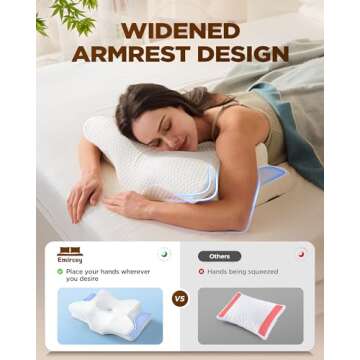 Dream Without Pain Cervical Neck Pillow for Sleeping, Ergonomic Side Sleeper Pillows for Adults, Cooling Orthopedic Pillow for Neck Relief Support, Memory Foam Pillows Back Stomach Sleepers