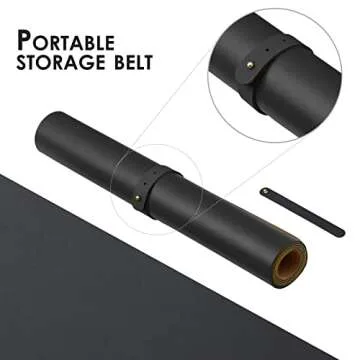 Cork Desk Mat - Dual-Sided Desk Pad for Office and Home - Desk Organization and Accessories - Ideal for Large Mouse Pad and Desk Mats on Top of Desks(Black,31.5"x 15.7")