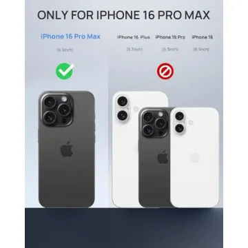 Lanhiem Magnetic for iPhone 16 Pro Max Case, IP68 Waterproof Dustproof Case, [Compatible with Magsafe] [Built-in Screen Protector] Full Body Heavy Duty Rugged Phone Cover 6.9 inch, Black/Clear