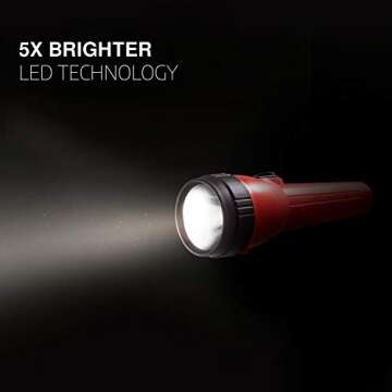 EVEREADY LED Flashlights (4-Pack), Bright Flashlights for Emergencies and Camping Gear, Power Outage Flash Light with AA Batteries Included