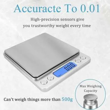 NEXT-SHINE Digital Kitchen Scale with LCD Display - 2000g x 0.1g
