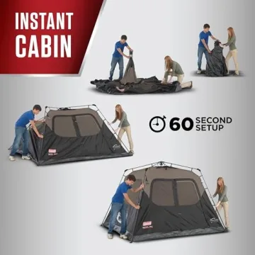 Coleman Cabin Tent - Quick Setup, Waterproof Design,
