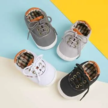 Morbido Infant Baby Boys Girls Canvas Sneaker Toddler Slip On Anti Skid Newborn First Walkers Candy ...