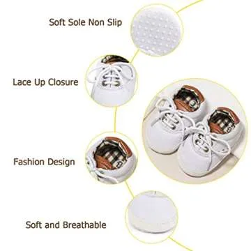 Morbido Infant Baby Boys Girls Canvas Sneaker Toddler Slip On Anti Skid Newborn First Walkers Candy Shoes for 0-18 Months White