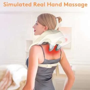 CLMTAS Neck Massager with Heat - Shiatsu Neck and Back Pain Relief