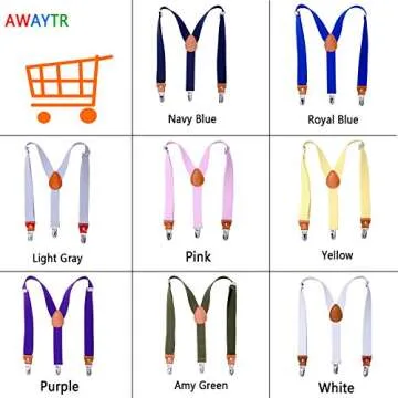 AWAYTR Adjustable Suspenders for Kids & Adults - Versatile!