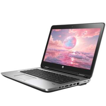 HP ProBook 640 G3 Business Laptop with Core i5-7300U, 16GB RAM, and 256GB SSD