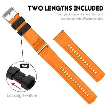 Ritche Christmas Gift 22mm Silicone Watch Band Compatible with Samsung Galaxy Watch 3 (45mm) Samsung Gear S3 Classic Watch Quick Release Rubber Watch Bands for Men Women, White Elephant Gifts, Stocking Stuffers for Men