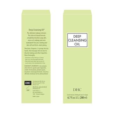DHC Deep Cleansing Oil and Lip Cream, Facial Cleansing Oil, Makeup Remover, Hydrating, Moisturizing, Soothing, Set, Fragrance and Colorant Free, Ideal for all skin types, 6.7 fl. oz. and 0.05 oz.