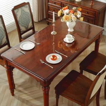 OstepDecor Clear Desk Protector 2mm Thick, 12 x 48 Inch Clear Desk Mat, Plastic Desk Cover Protector, Writing Desk Pads on Top of Desks, Waterproof PVC Table Protector Pad, Anti-Static, Round Edge