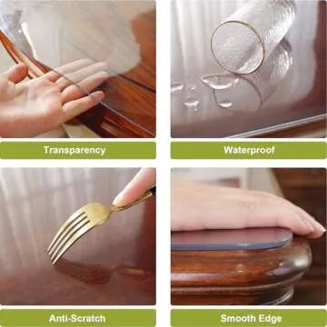 OstepDecor 2mm Thick Clear Desk Protector Mat - 12 x 48 Inch