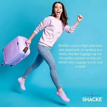 Initial Luggage Tag with Full Privacy Cover and Stainless Steel Loop (Black) (T)