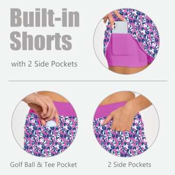 M MAELREG Skorts Skirts for Women with Pockets Shorts Print Summer Quick Dry Activewear Workout Tennis Skirts