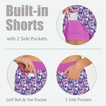 M MAELREG Skorts Skirts for Women with Pockets Shorts Print Summer Quick Dry Activewear Workout Tennis Skirts