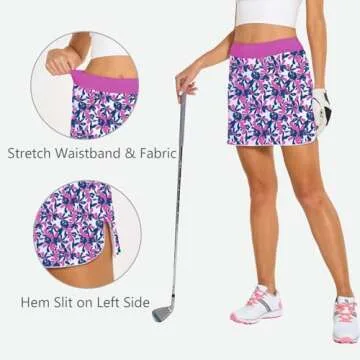 M MAELREG Skorts Skirts for Women with Pockets Shorts Print Summer Quick Dry Activewear Workout Tennis Skirts