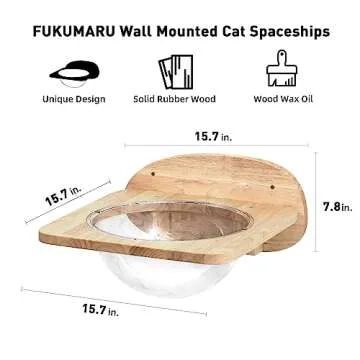 FUKUMARU Cat Wall Furniture Set - Premium Transparent Capsule with Pedals for Cats