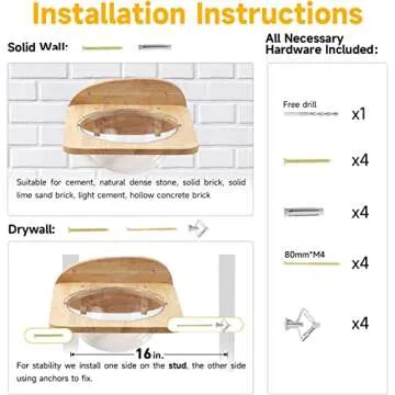 FUKUMARU Cat Wall Furniture Set with Transparent Capsule