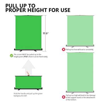 Neewer Portable Green Screen 5x6 ft with Auto-Locking Frame