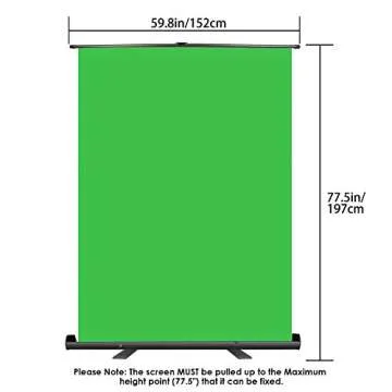 Neewer Portable Green Screen 5x6 ft with Auto-Locking Frame