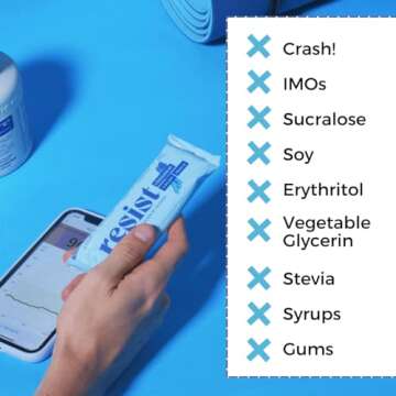 Resist Low Glycemic Protein and Fiber Bars - Cinnamon Cacao Maca | Clinically-Backed, Keto Vegan Bars, Low Sugar, Gluten-Free, Low Carb, No Stevia, No Sugar Alcohols (58g, 12 Count)