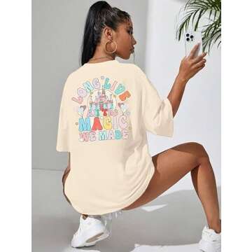 Magical Shirt Magic Kingdom Shirts: Long Live All The Magic We Made Tshirt Holiday Castle Graphic Tee Family Vacation Top Apricot