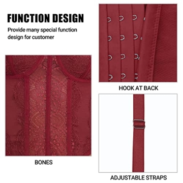 Raxnode Lace Bustier Corset - Stylish Fit for Women