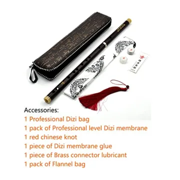 NICOSHINE C Key Dizi - Beginner's Chinese Flute with Accessories