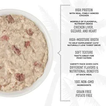 Tiki Cat After Dark Pate+, Variety Pack, with High Moisture Broth for Optimal Hydration, Wet Canned Cat Food, 2.8 oz. Cans (Pack of 12)