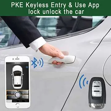 PKE Remote Starter Kits Universal Car Remote Engine Start for Car One Key Push Engine Start Keyless Entry for Car Remote Key or App Control Gifts for Man