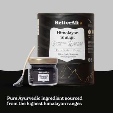 Better Alt Pure Himalayan Shilajit Resin Pack of 2 High Potency Gold Grade 150 Servings for Energy B...