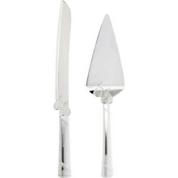 Lenox True Love Cake Knife & Server Set - Metallic